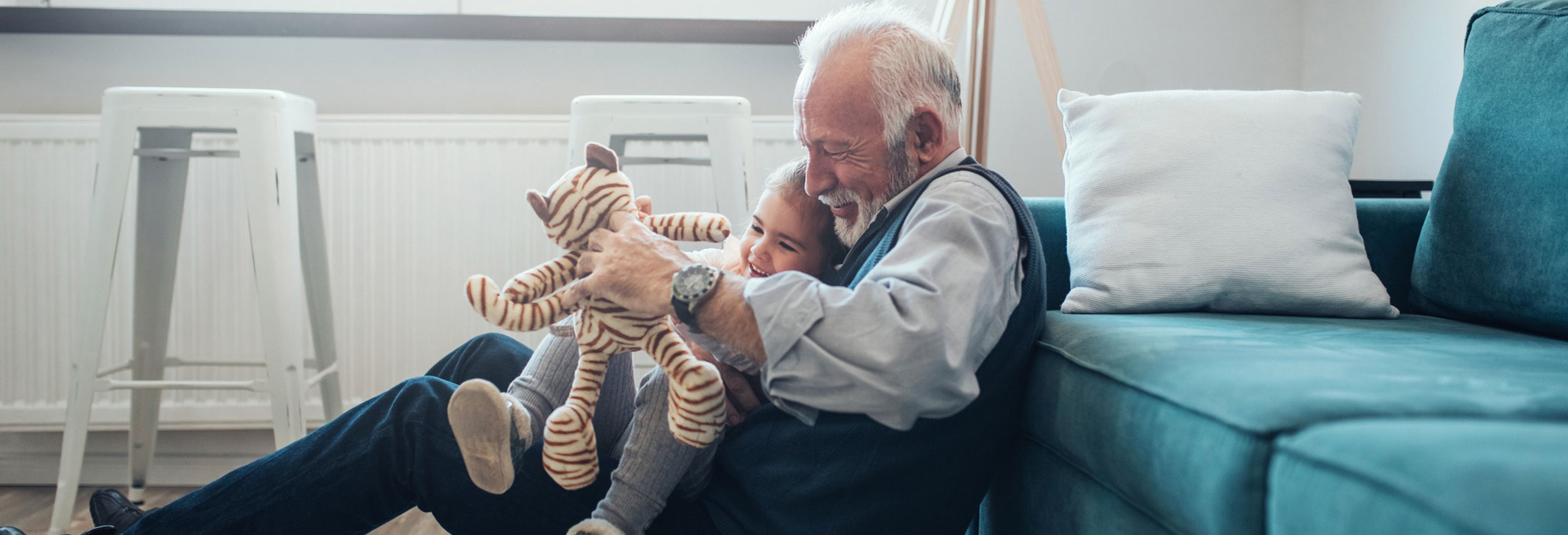 grandpa with grand daughter